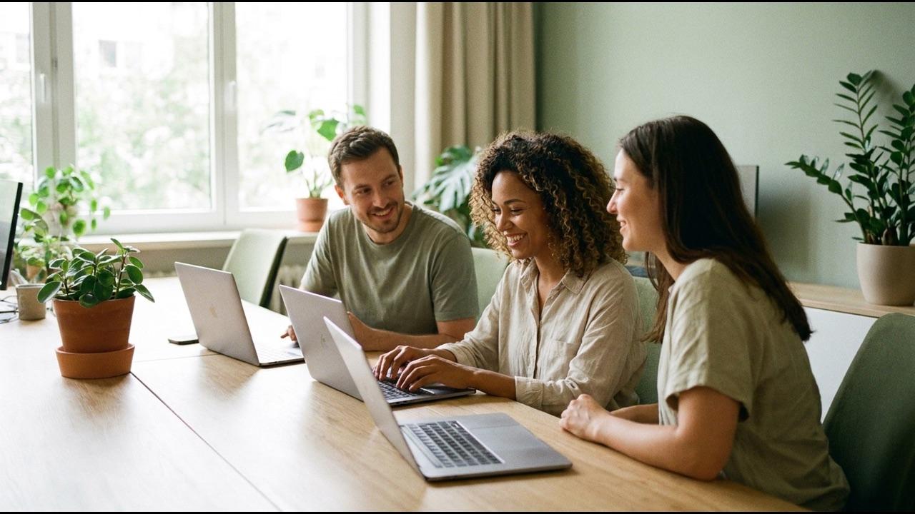 A small support team answering customers from a shared inbox
