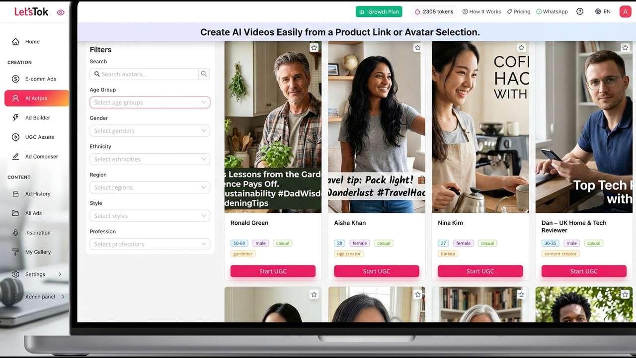 AI Actors — LetsTok
